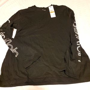 NWT Calvin Klein longsleeve black top men's size S